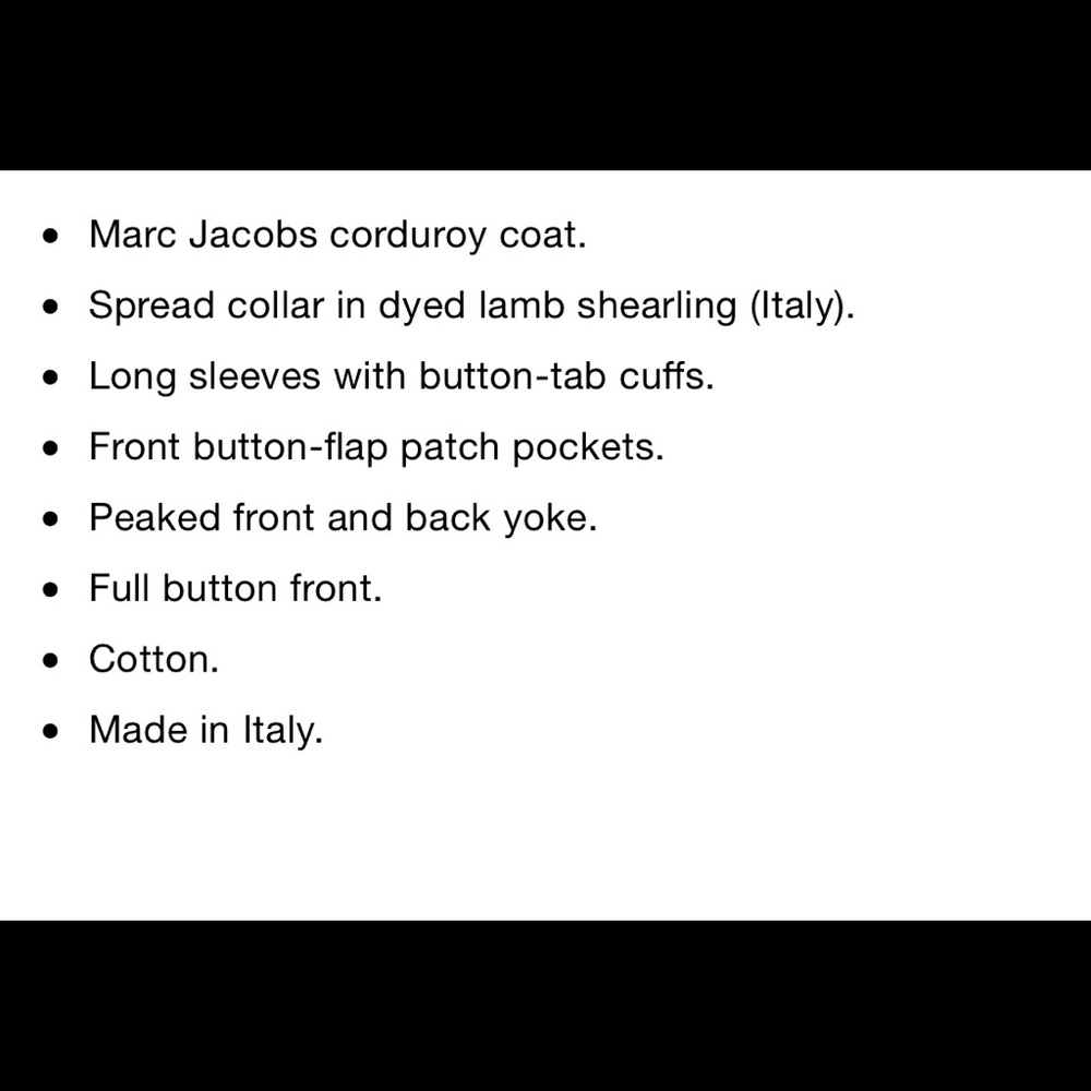 Marc Jacob Corduroy Coat - Picture 6 of 8
